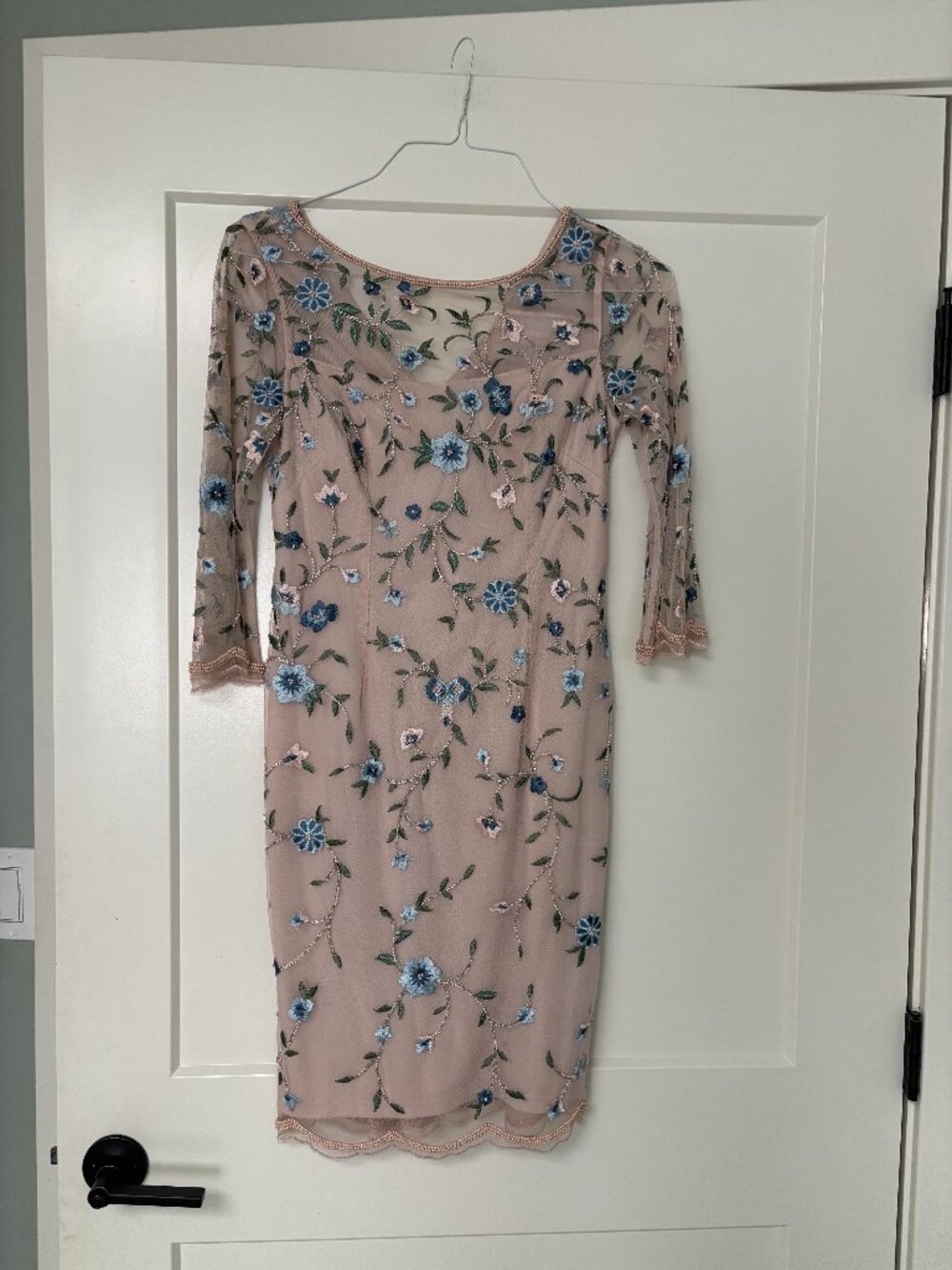 Adrianna Papell Floral Embroided Dress